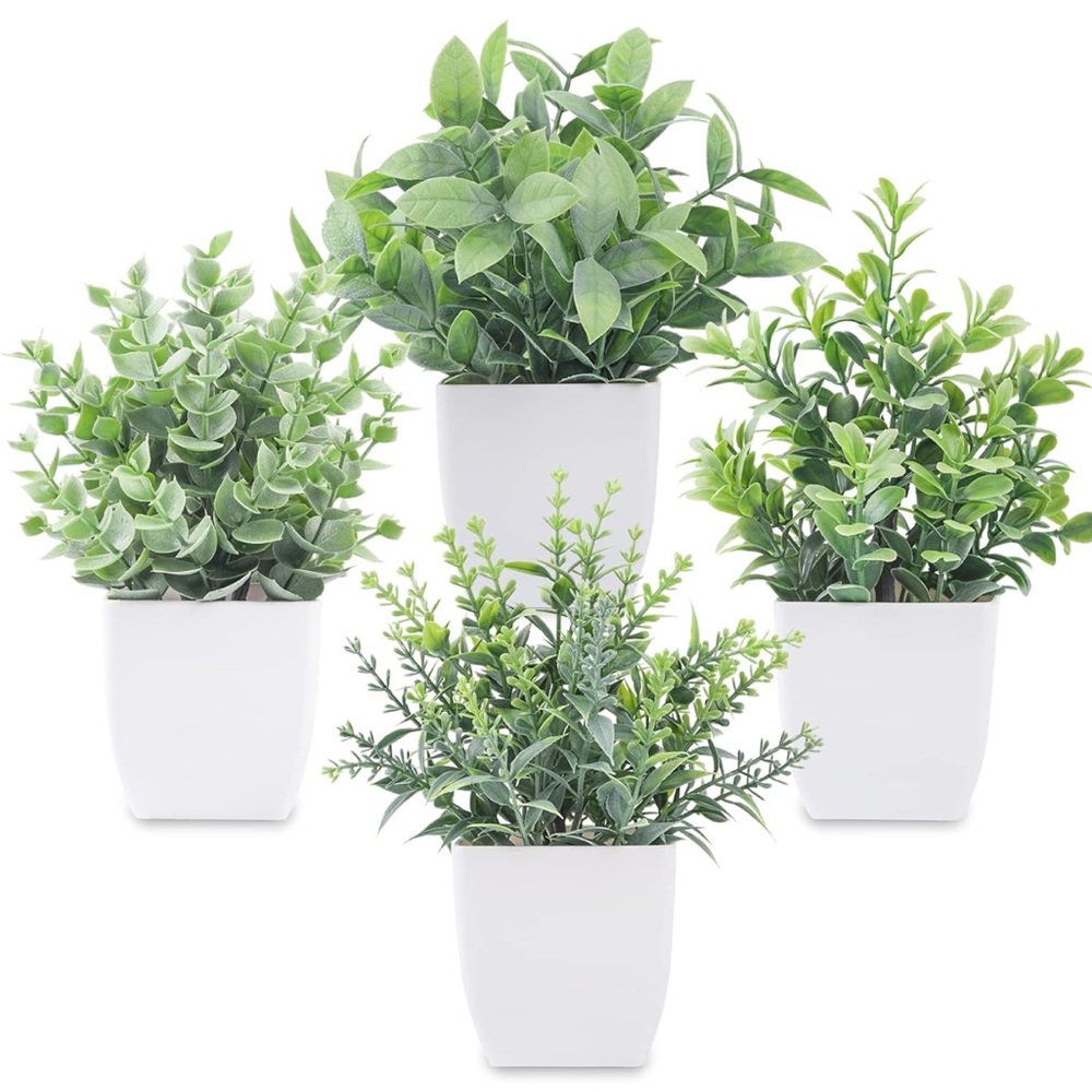 4 Piece Faux Plant Set